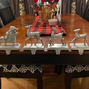 🎄Weighted Xmas Stocking Holders -Brushed Silver